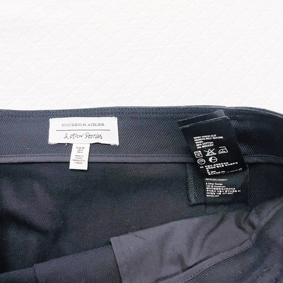 & Other Stories A Line Skirt Silver Accented belt sz4 - Picture 5 of 7